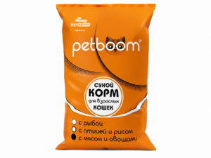 "PetBoom" Корм сухой для взрослых кошек с мясом и овощами полнорационный, 20кг купить Минск