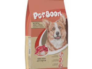 «PetBoom» корм для собак средних пород мясное ассорти полнорационный купить Минск